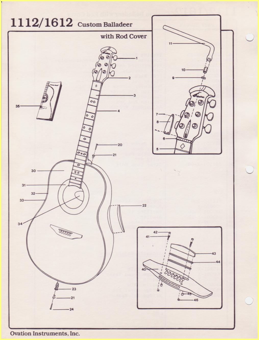 Ovation Parts Catalog